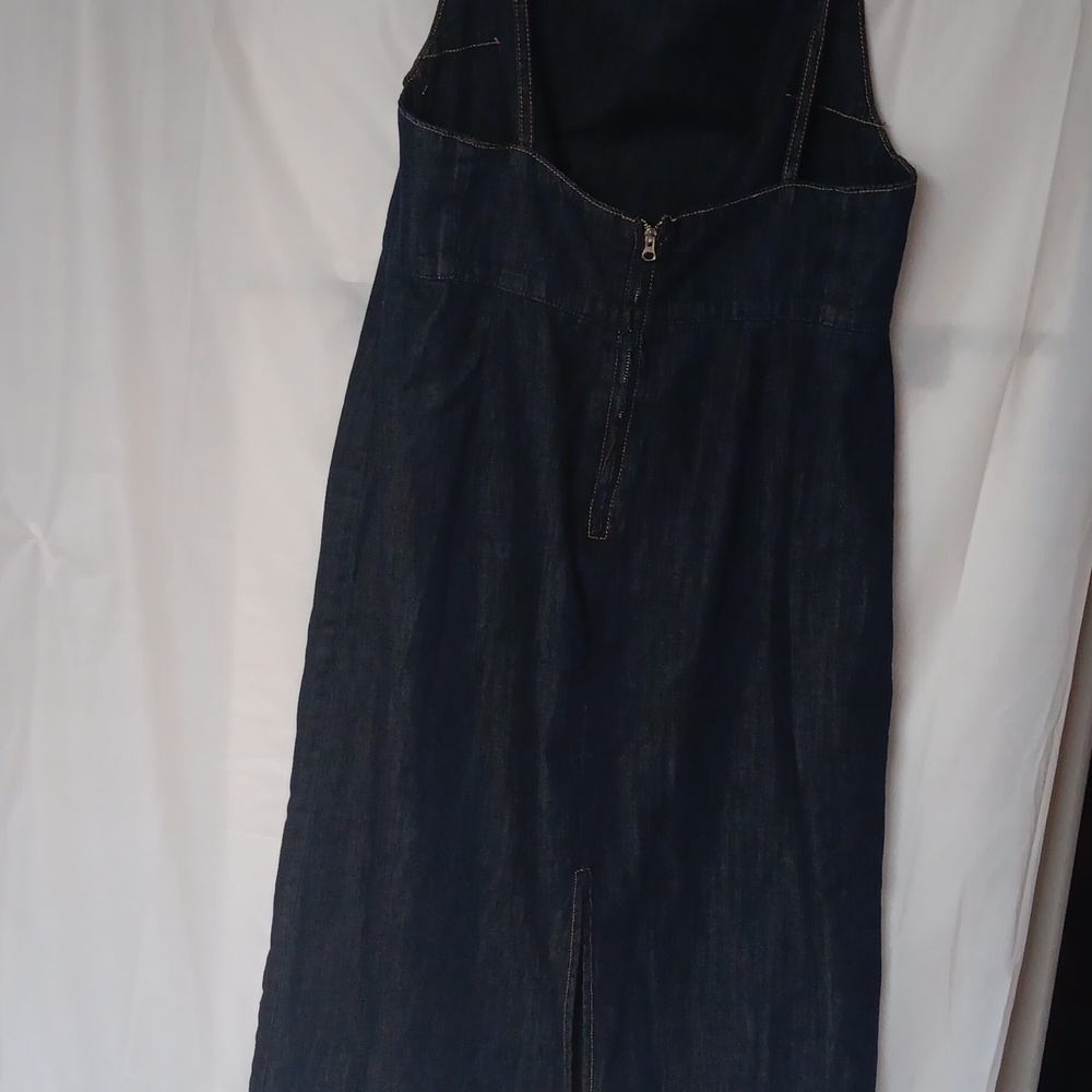 Zara Dark Blue Denim Dress - Picture 2 of 8